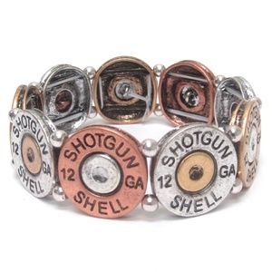 Quality Stretch Metal Shotgun Shell Bullet Bracelet